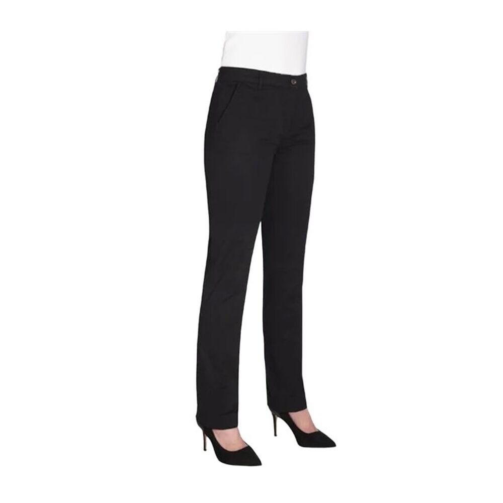 Brook Taverner Womens/Ladies Liberty Slim Leg Chinos / Black